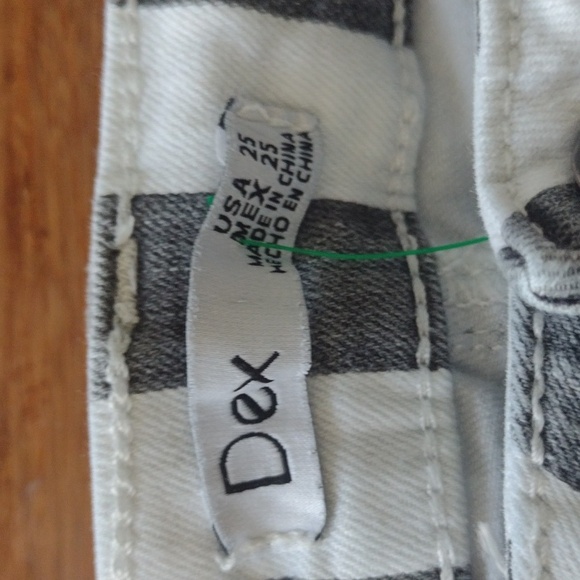 Dex Monochrome Striped Pants Jeans Sz 25 - Picture 3 of 4